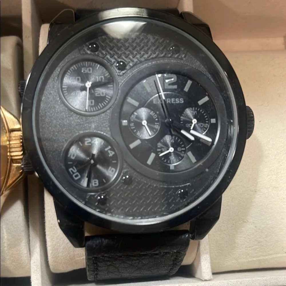Men's Black and Gold Watch Collection